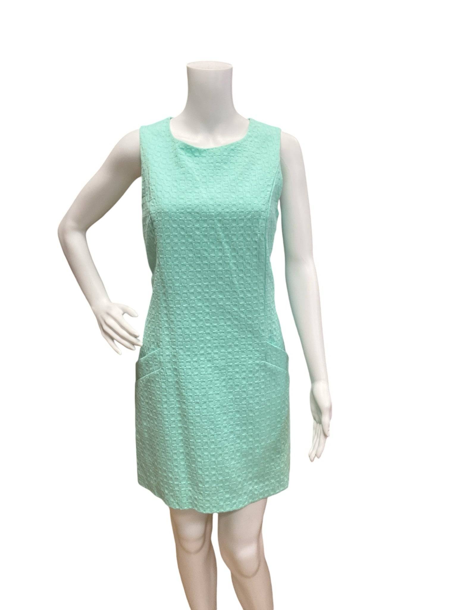 Southern Tide Aqua Textured Ladies Pre-Owned Dress - Size 6 - Margaret’s Fine Consignment
