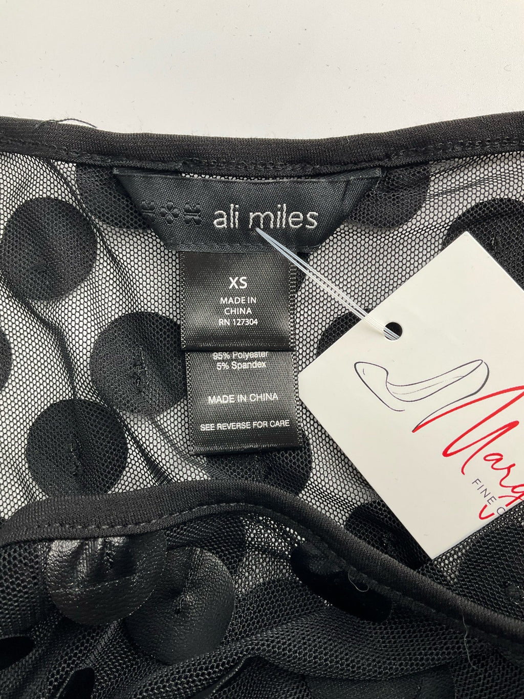 Ali Miles -  Black Circles Pre-Owned Ladies Casual Top - Size XS