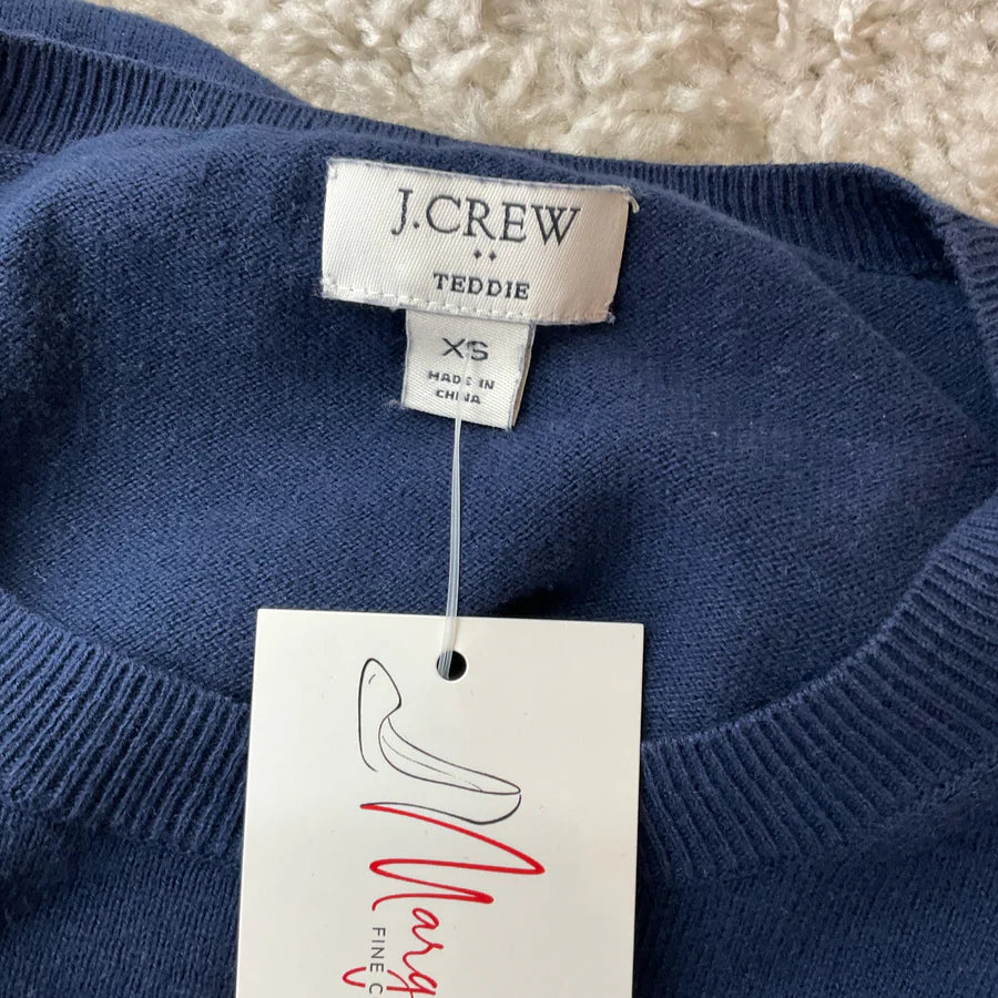 J Crew Navy/White Tye Dye Pre-Owned Ladies Top - Size XS