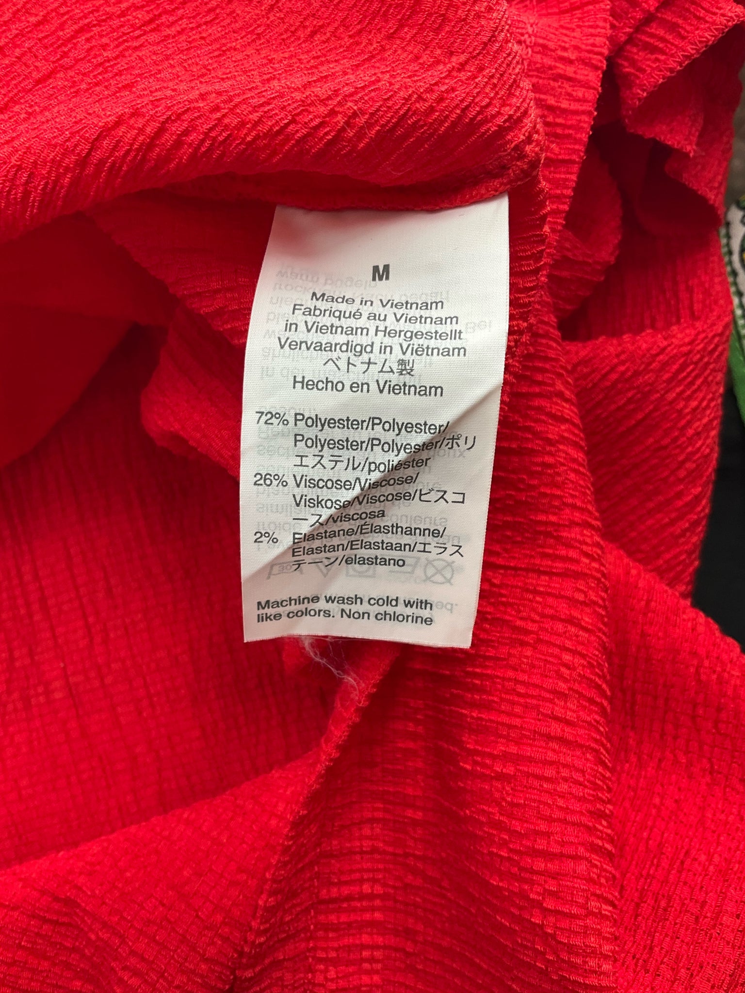 Madewell - Red Textured Pre-Owned Ladies Casual Top - Size Medium