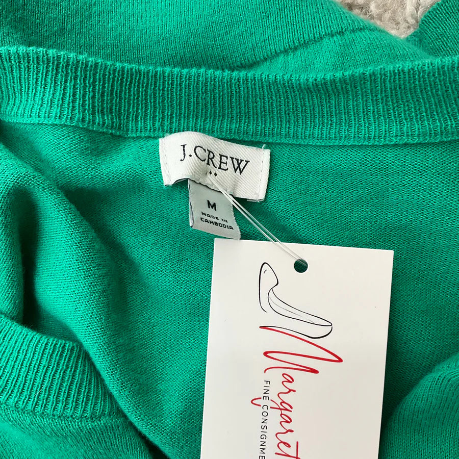 J Crew Green Solid Pre-Owned Ladies Top - Size Medium