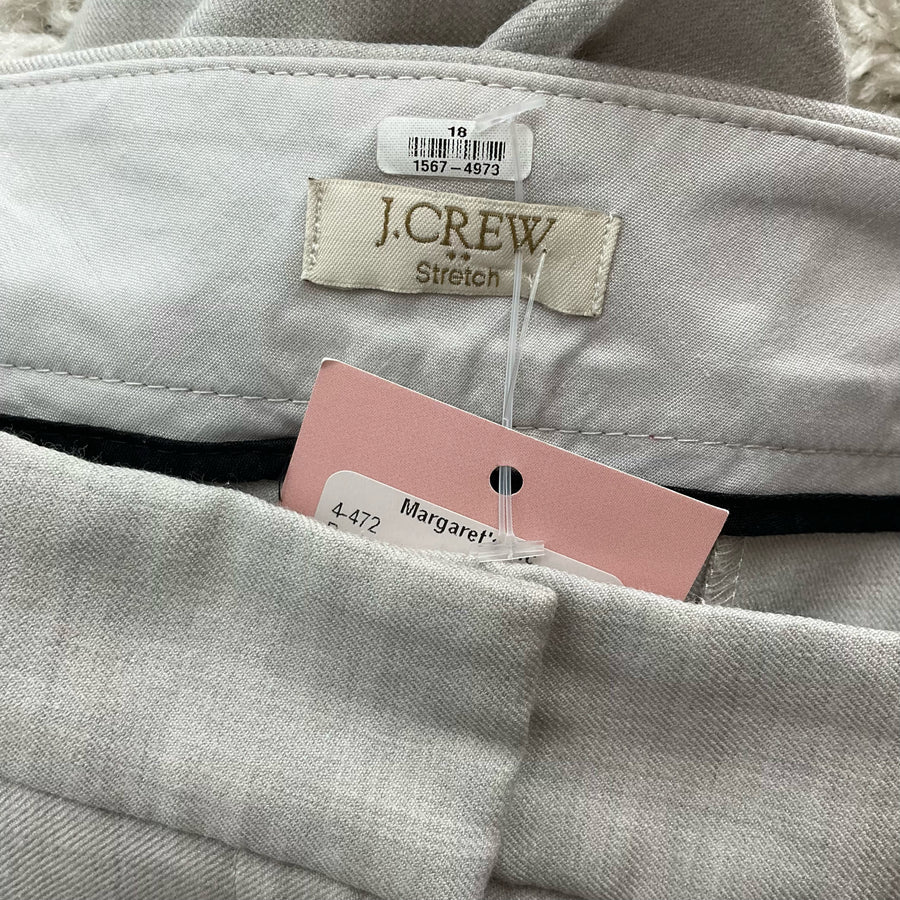 J Crew Light Gray Solid Ladies Pre-Owned Pants - Size 00