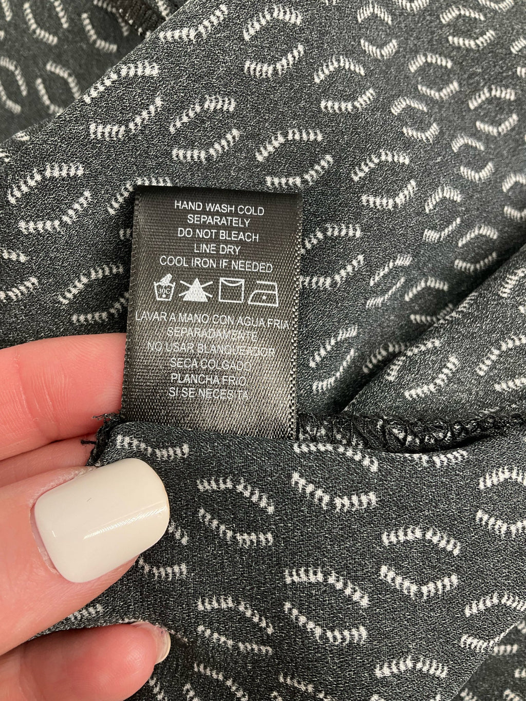 Pleione Black/White Print Pre-Owned Ladies Casual Top -  Size XXL