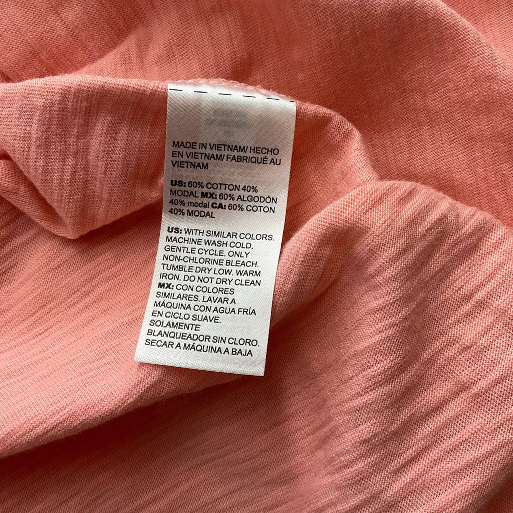 Chico Peach Solid Pre-Owned Ladies Top - Size Small - Margaret’s Fine Consignment