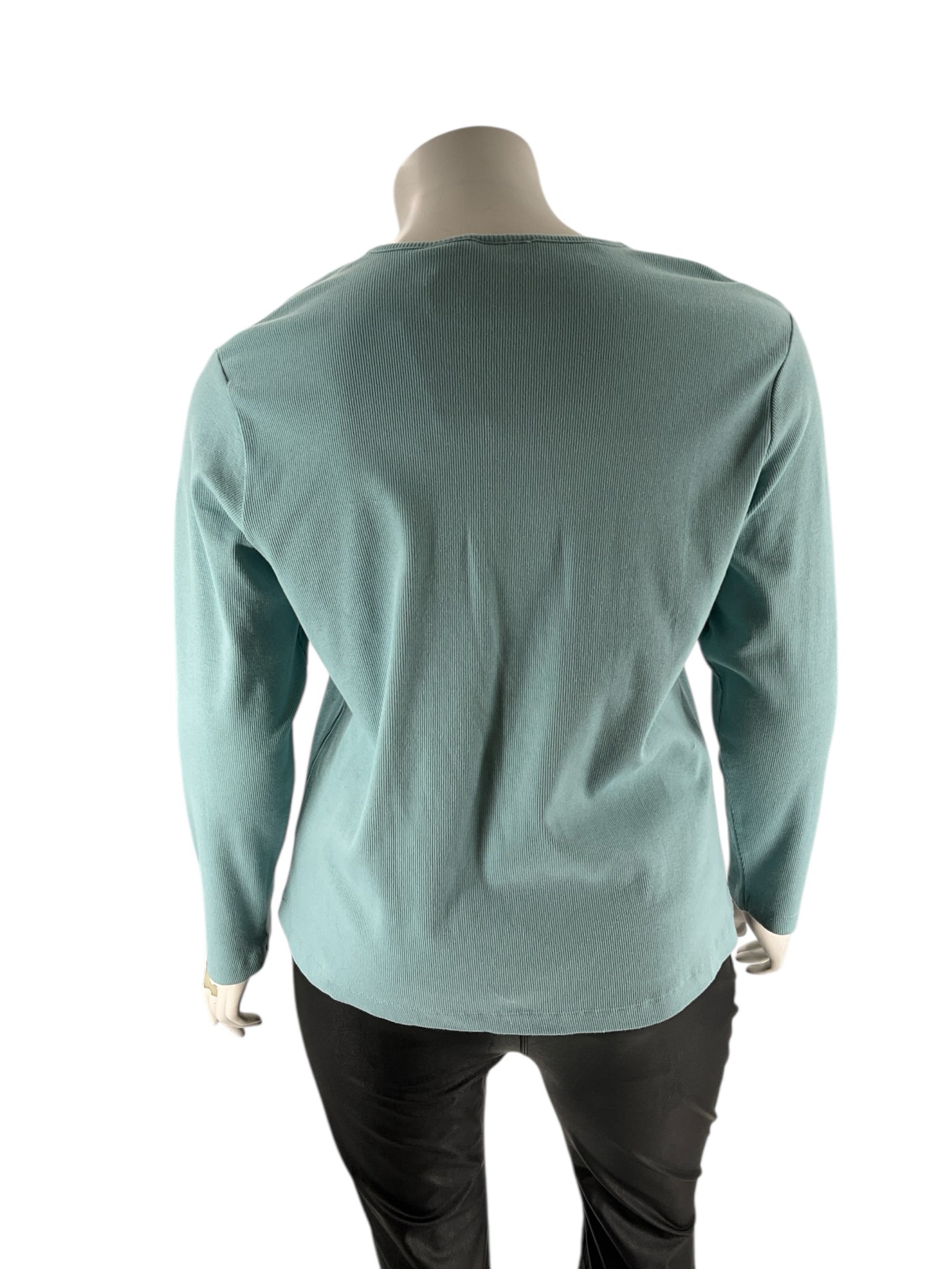White Stag Aqua Green Solid Pre-Owned Ladies Top -  Size 18W