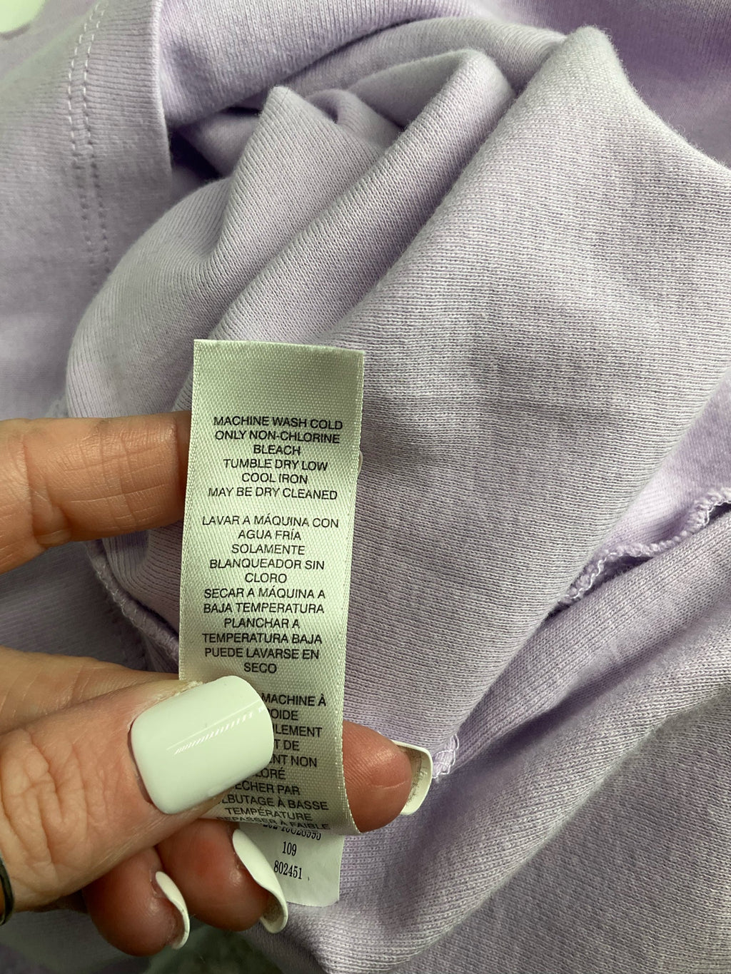 Chico's - Lavender Solid Pre-Owned Ladies Casual Top - Size Large