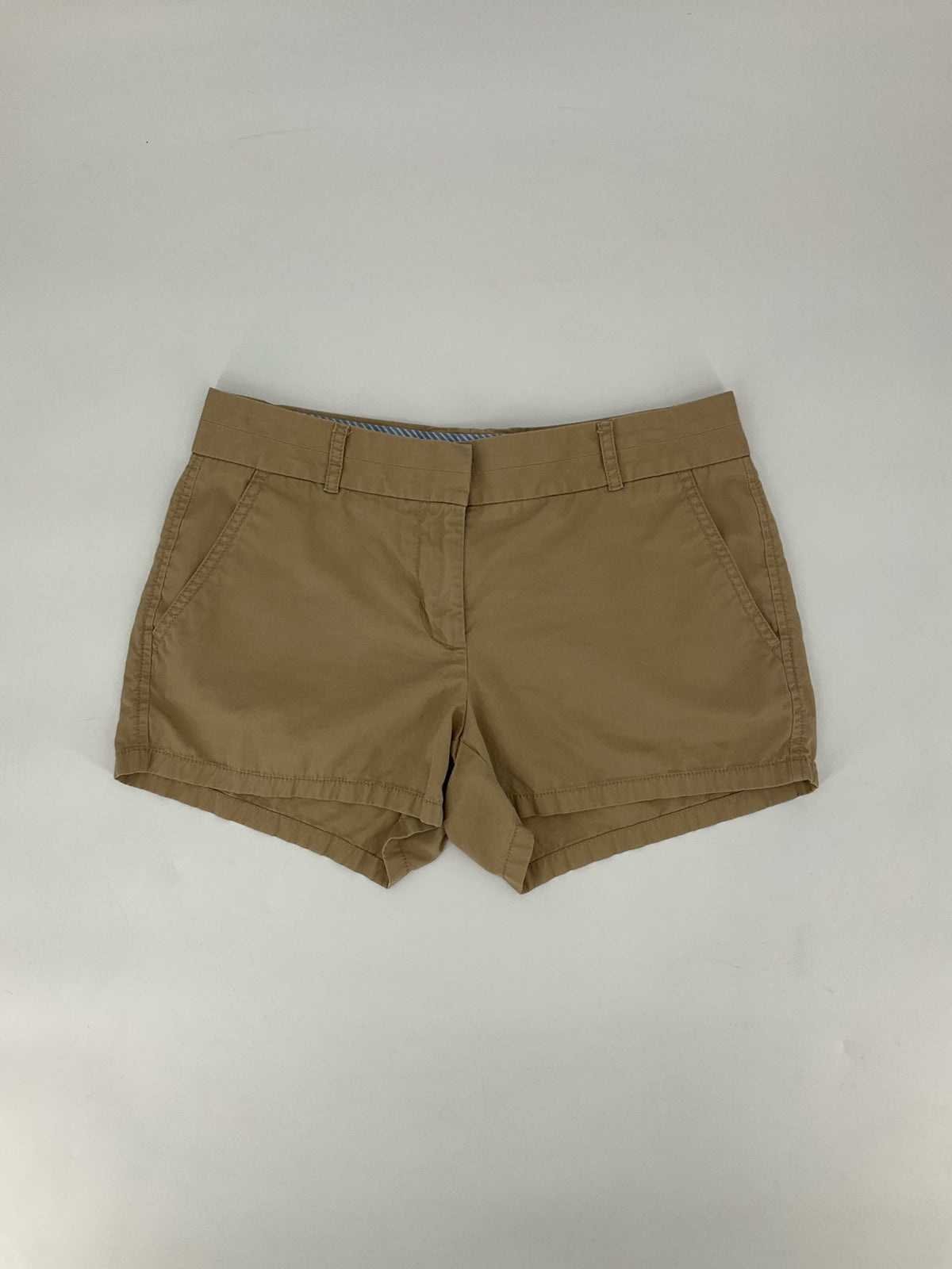 J Crew Khaki Solid Pre-Owned Ladies Shorts - Size 4
