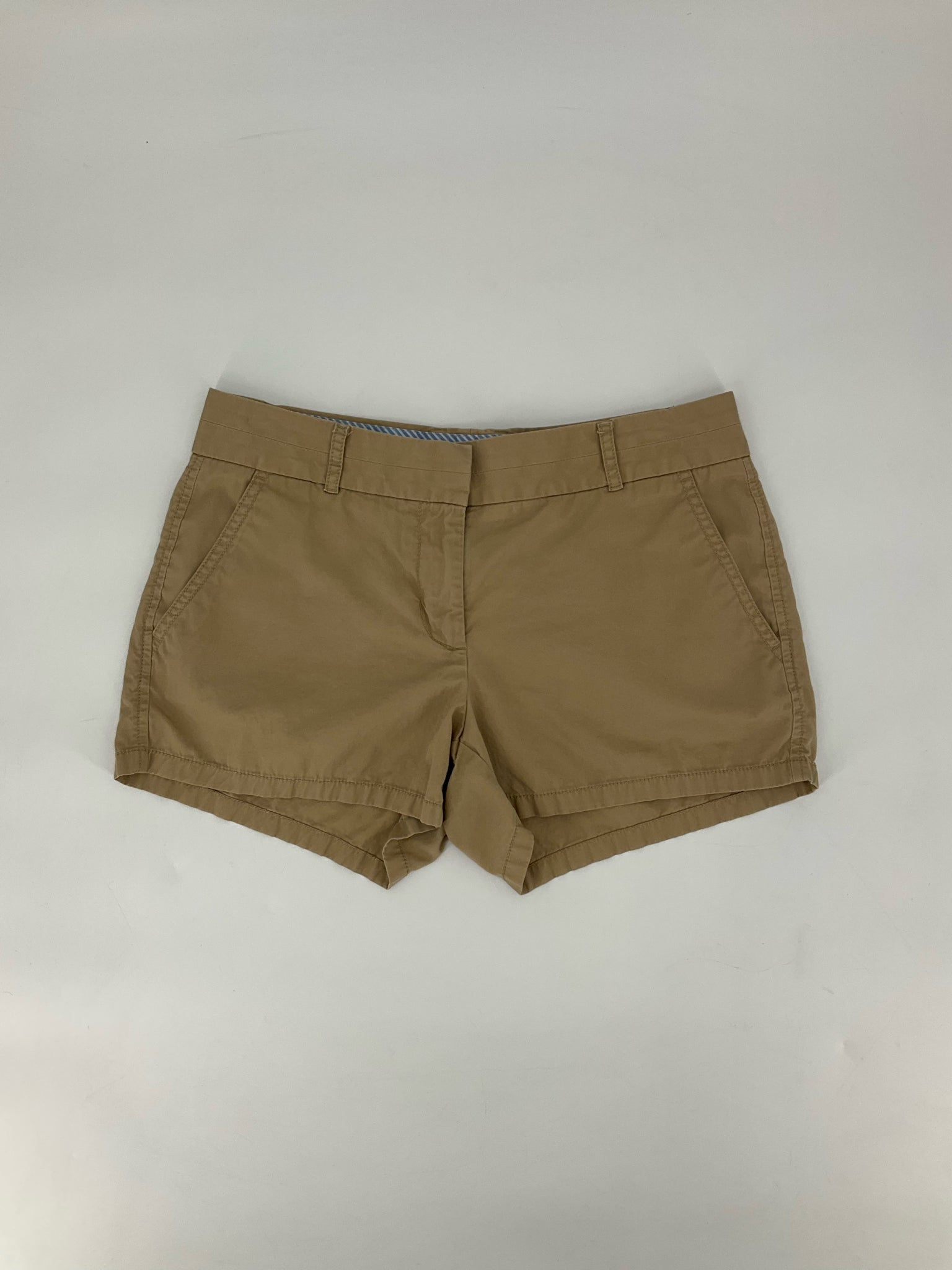 J Crew Khaki Solid Pre-Owned Ladies Shorts - Size 4