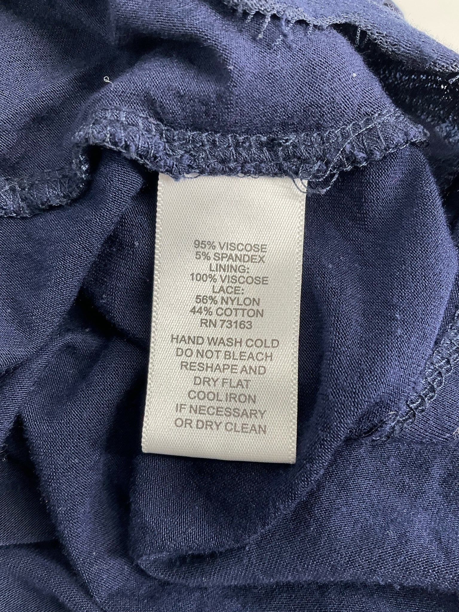 Cable & Gauge Navy Lace Pre-Owned Ladies Casual Top -  Size 3X