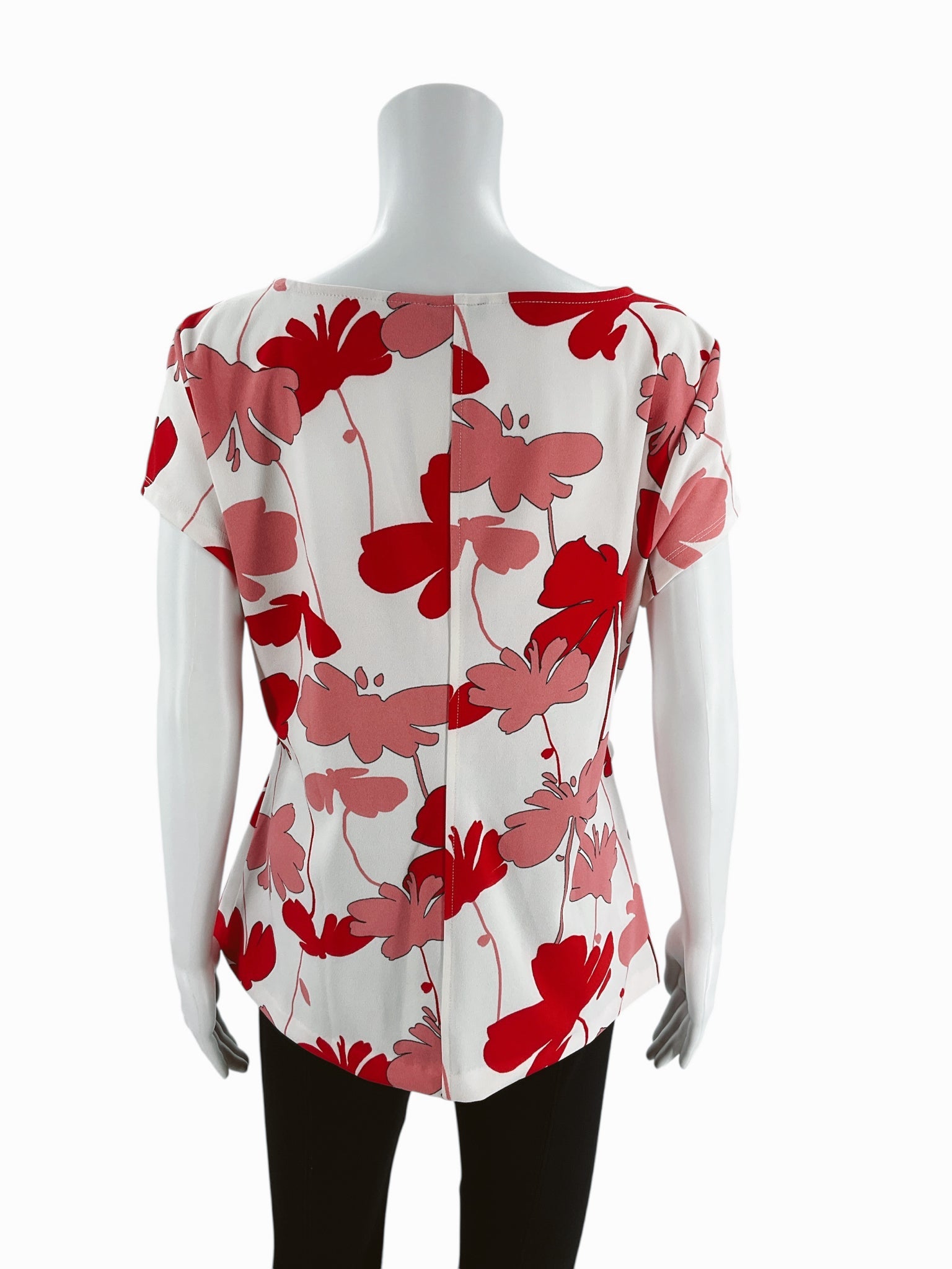 Ann Taylor White Red Floral Sleeveless Blouse – Size Large, Excellent Pre-Owned - Margaret’s Fine Consignment