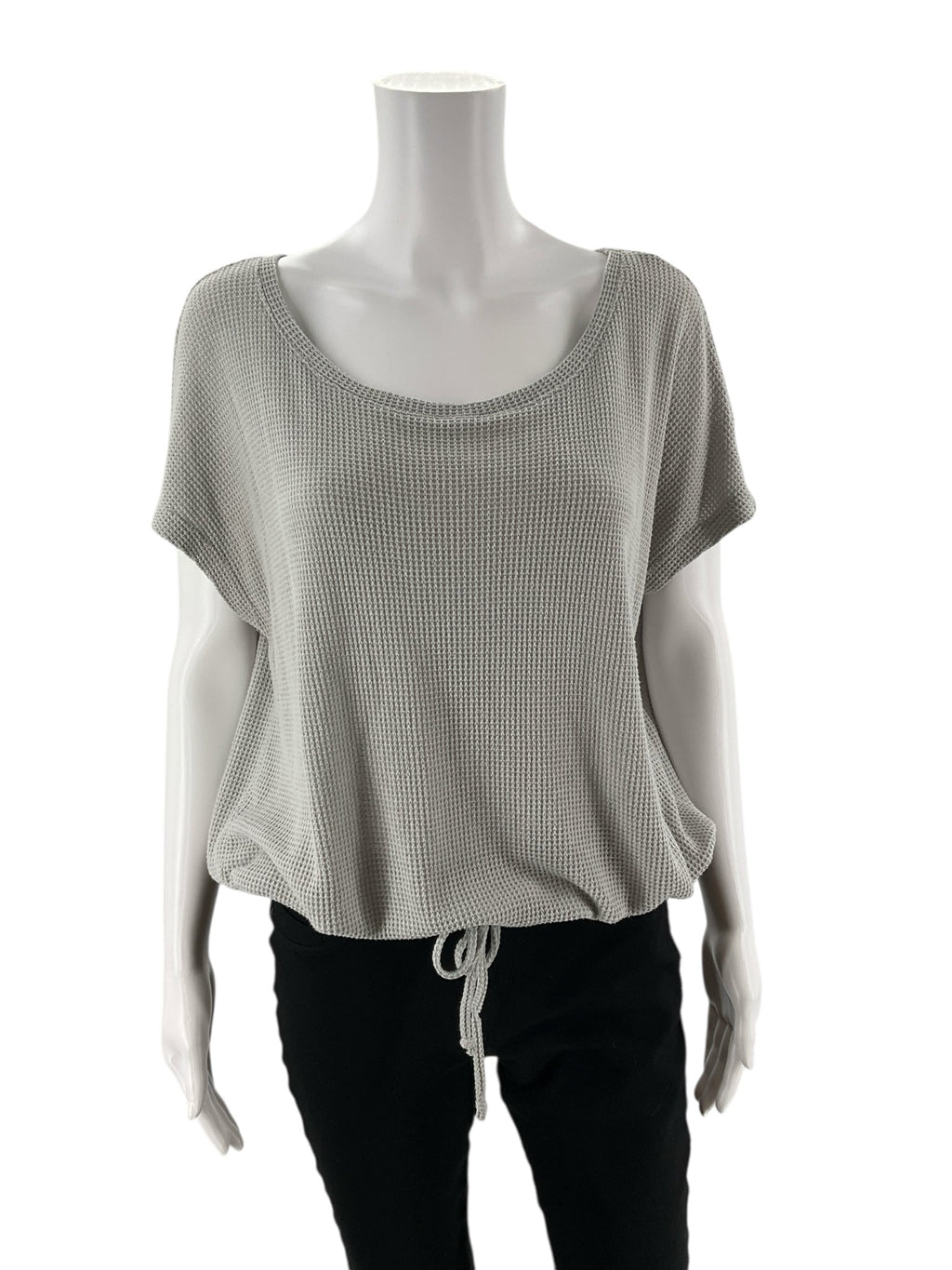 Dex - Gray Waffle Pre-Owned Ladies Top - Size Small