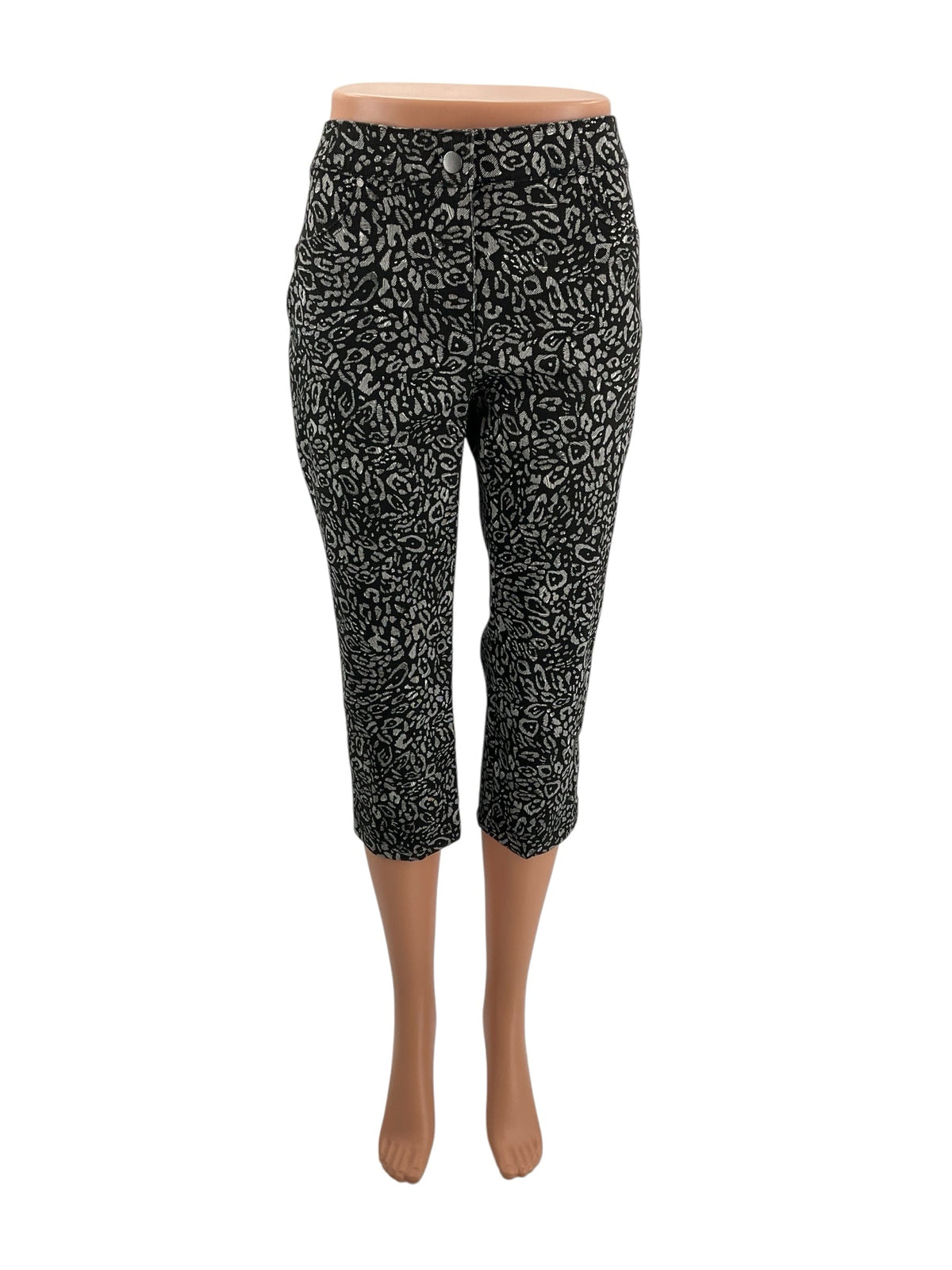 Chico Black/White Print Pre-Owned Ladies Pants - Size Large